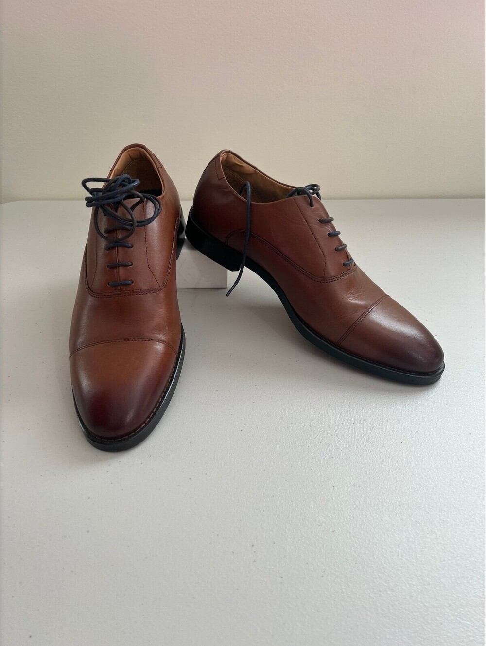 Ted Baker Men's Cap Toe Oxfords Cognac - Size: 10 D-Width